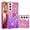 Pink Mauve, variant on Clear Case for Samsung Galaxy S23 FE with Kickstand for Girls Women, Liquid Glitter Sparkle Bling Cute Case Gradient Quicksand Cover for Samsung Galaxy S23 FE JB Purple Navy