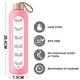 thumbnail image 5 of Botella de agua de vidrio con funda de silicona, botella de agua con marca de tiempo, botella de agua de vidrio de borosilicato transparente, controle su volumen diario de agua potable 1L, 5 of 6