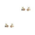 thumbnail image 3 of Qarigey 1 par de aretes de concha para mujer, aretes de aleación de Zinc, pendientes brillantes de cristal de perla, joyería para fiesta de compromiso Type2 NO2 Qarigey CBP315846, 3 of 6