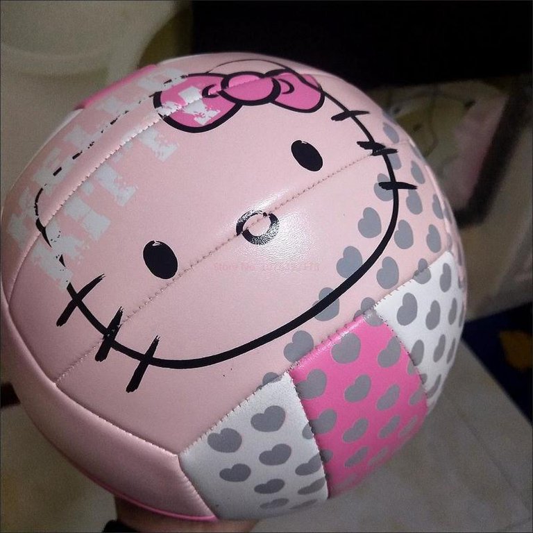 Hello Kitty Pu Machine Sewn Volleyball Beautiful Size 5