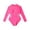 Pink, variant on Girls' Long Sleeve Rashguard One-piece Swimsuit, Quick-Drying Swimwear Sizes 2-12