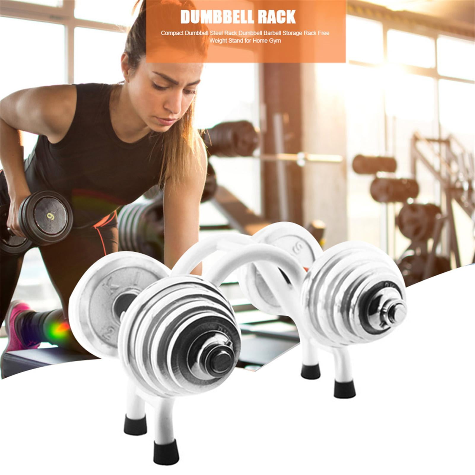 Compact Dumbbell Steel Rack Dumbbell Barbell Storage Rack Free Weight Stand for Home Gym