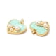 thumbnail image 3 of Rack Plating Brass Micro Pave Cubic Zirconia Pendants with Jump Rings & Enamel & Acrylic Imitation Pearl Long-Lasting Plated Lead Free & Cadmium Free Heart Charm Real 18K Gold Plated, 3 of 3