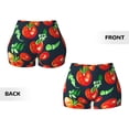 thumbnail image 5 of Kdxio Tomatoes Print Workout Shorts for Women Seamless Soft Smooth Gym Yoga Scrunch Active Shorts, 5 of 9