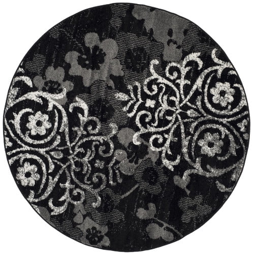 Alcott Hill Adirondack Black/Silver Area Rug