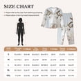thumbnail image 4 of Honeii White Reindeer Portrait Print Women's Pajama Sets Long Sleeve Button Down Sleepwear Nightwear Soft Pjs Lounge Sets 2PCS-Medium, 4 of 7
