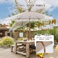 thumbnail image 5 of Autlaycil 7.5 ft Patio Umbrella with Tassel Fringe Stylish, 18 LED Lights Solar Umbrella (Khaki), 5 of 6