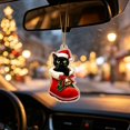 thumbnail image 7 of 2026 Christmas Home Party Decoration Christmas Flat Acrylic Ornaments Cute Mini Hanging Pendants Xmas Tree Decorations Car Interior Rearview Mirror Hanging Decor Festive Small Gift For Holiday, 7 of 7