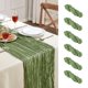 thumbnail image 1 of Juego de 6 manteles de mesa AGIRL de color verde salvia, 300 x 9 cm, 1 of 7
