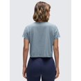 thumbnail image 2 of Remera CRZ YOGA Crop Relaxada de Algodón Pima Azul XS, 2 of 6