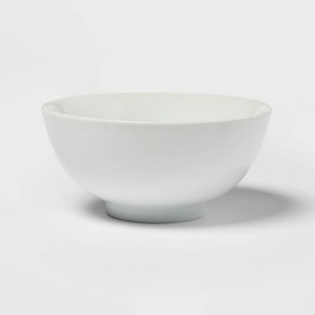 Porcelain Noodle Bowl White - Threshold: Microwave & Dishwasher Safe, Soup Bowl, Traditional Dining