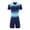 Blue A, variant on Children's 2 Piece Gradient Quick Dry Sportwear Set Short Sleeve Crew Neck Solid Color Sportswear Uniform Age 5-15 Years