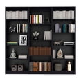 thumbnail image 4 of FM FURNITURE Arrey 3 Piece Living Room Set Black Engineered Wood, 4 of 6