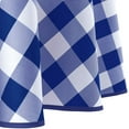 thumbnail image 6 of Hiasan Checkered Round Tablecloth 70 Inch - Waterproof Stain and Wrinkle Resistant Washable Fabric Table Cloth for Dining Room Party Outdoor Picnic, Royal Blue and White, 6 of 8
