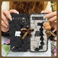 thumbnail image 5 of LYM-Phone Case For TCL 10 5G UW, soft case Waterproof Simplicity Skin-friendly feel Cartoon Black pearl pendant Back Cover Dirt-resistant silicone protective case Anti-knock cute, 5 of 9
