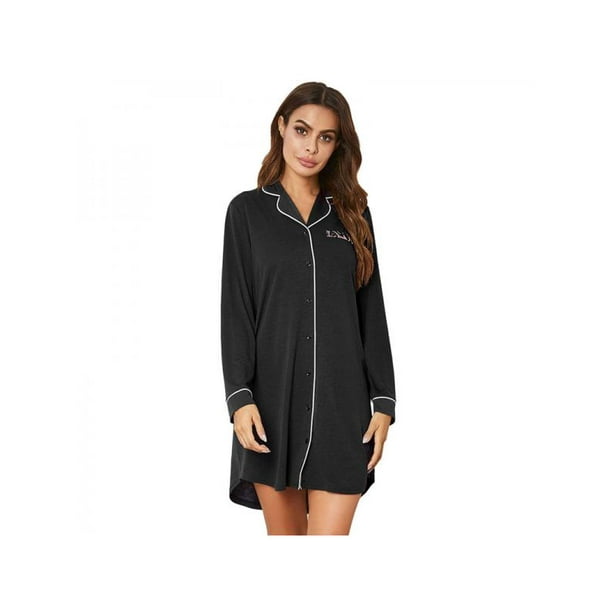 Nightgown for Women Sleep Shirt Short Long Sleeve Sleepwear Silk