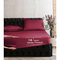 1500 Premier Hotel Collection Egyptian Quality 1-Piece Fitted Sheet, , Twin/Twin XL Burgundy