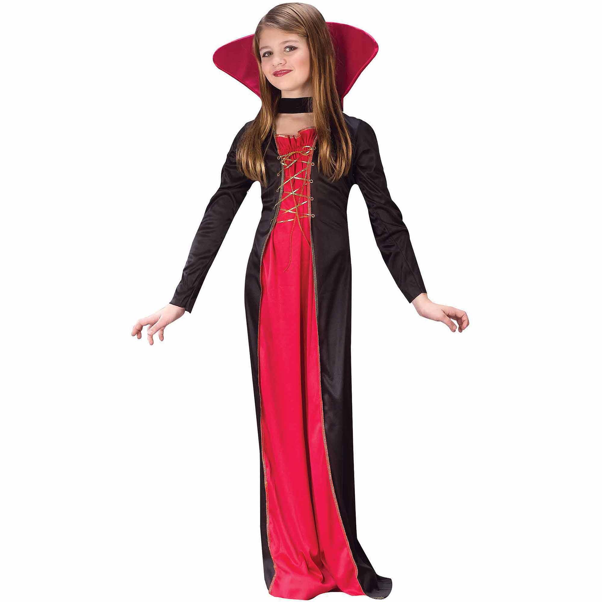 Fun World Victorian Vampiress Girl's Halloween Fancy-Dress Costume for ...