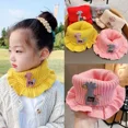 thumbnail image 3 of New Baby Knitted Scarf Cartoon Wool Giraffe Ruffle Neck Warmer Girls Kids Accessories Collar Circle Outdoor Winter Warm Scarves, 3 of 6