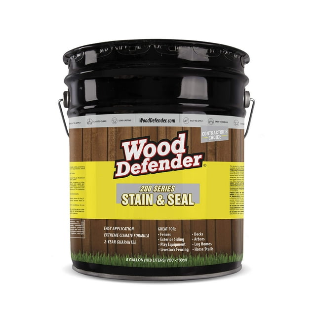 Wood Defender Série 200 Brun Café Tache Semi-Transparente et Scellant 5 Gallons