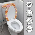 thumbnail image 3 of SEANATIVE Floral Daisy Bathroom Toilet Lid Cover and Toilet Tank Lid Cover 2 PCS Stretchy Washable Toilet Lid & Tank Protector Dust Cover Bathroom Decorations, 3 of 7
