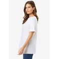 thumbnail image 3 of Woman Within Plus Size Perfect Short-Sleeve Crewneck Cotton Tee, 3 of 6