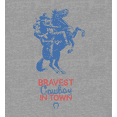 thumbnail image 2 of Blue Horse And Cowboy Adult Heather Gray Crew Neck Short Sleeve Tee-Medium, 2 of 4