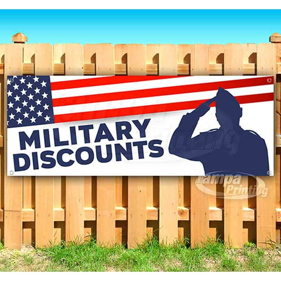 Military Discounts 13 oz Vinyl Banner With Metal Grommets