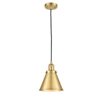 Innovations Lighting Appalachian - 1 Light 8" Cord Hung Mini Pendant Satin Gold