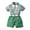 Green, variant on Mercatoo Kid Outfits Boys Baby Boy's Clothes Gentleman Bow Tie Floral T-Shirt Tops Solid Color Shorts Outfits Baby Boy Outfits