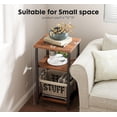 thumbnail image 7 of Nextay 3-Tier End Table, Side Table with Storage Shelf and Adjustable Feet, Small Nightstand for Living Room, Bedroom, Office, 2-Pack, 7 of 7