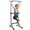Black + Steel, variant on Adjustable Power Tower Pull Up Bar Dip Station,White