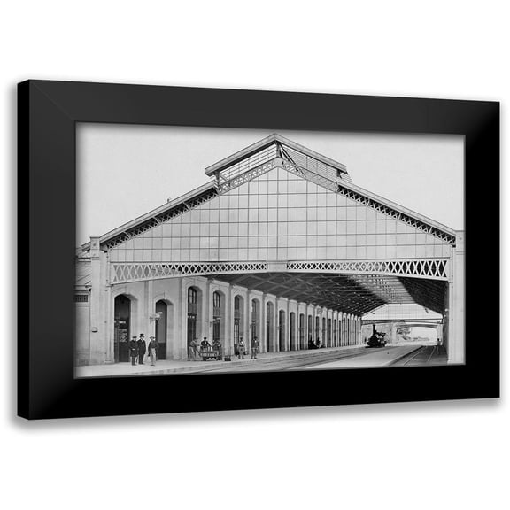 Collard, Auguste Hippolyte 14x11 Black Modern Framed Museum Art Print Titled - France, 1860-1863 - Nevers Station