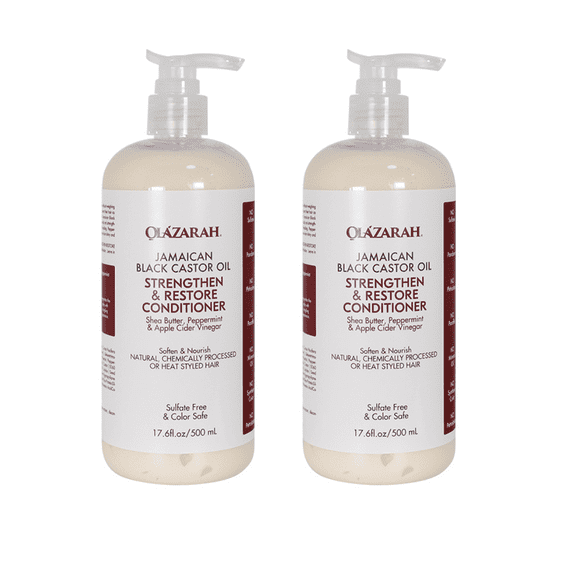 Olazarah Jamaican Black Castor Oil Strengthen & Restore Conditioner with Shea Butter, Peppermint and Apple Cider Vinegar