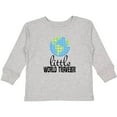 thumbnail image 3 of Inktastic Little World Traveler Boys or Girls Long Sleeve Toddler T-Shirt, 3 of 5