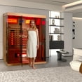 thumbnail image 6 of Erinnyees 2-3 Person Infrared Sauna, Wooden Home Sauna, 6 of 8