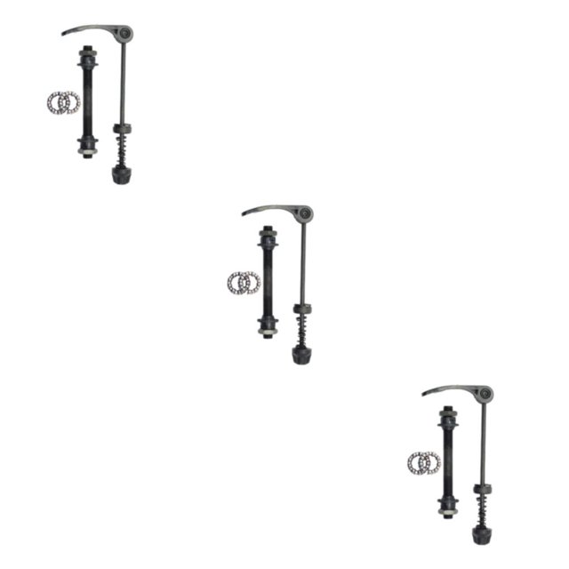 Maytalsory Metal Bike Axle Quick Release Skewer Set For Reliable Black Easy Installation front axle 3Set