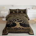 thumbnail image 2 of jejeloiu Tribal Golden Branches Twin Comforter Sets,Boho Exotic Tree Bedding Set For Men Women Reversible 2 Pieces, 2 of 8