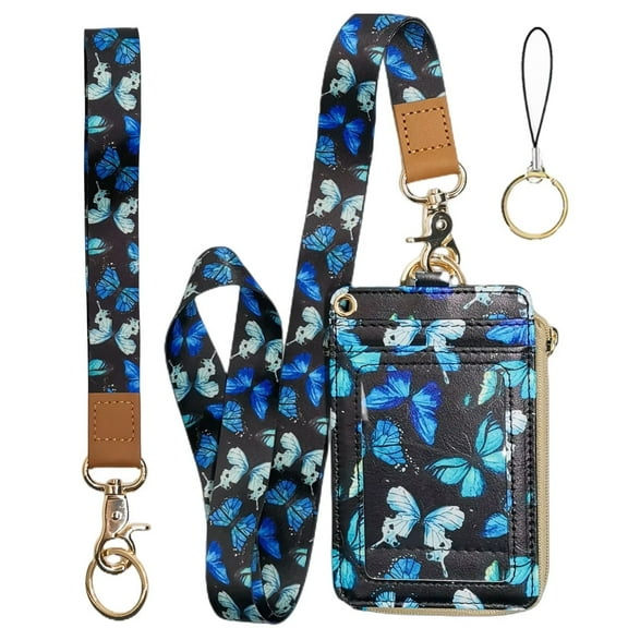 bolimoss Lightweight Badge and ID Holders, Plastic Blue