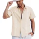 thumbnail image 1 of Playa De Guayabera Cubana Camisas Casual De Lino Para Hombre, 1 of 8