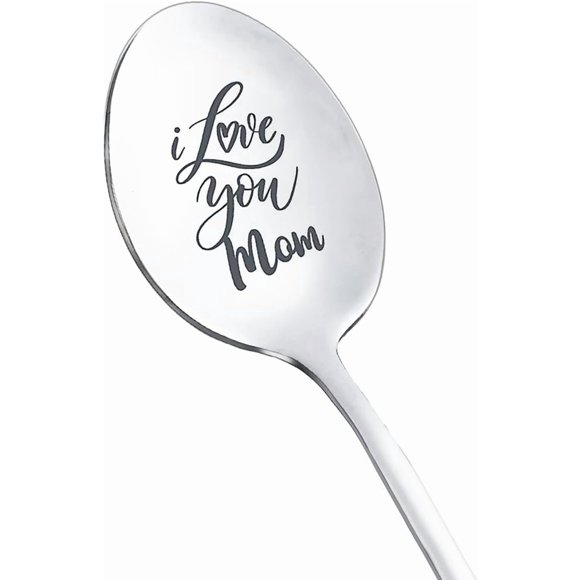 Gift for Mom Mother from Daughter Son I Love You Mom Spoon for Mama Mommy Mothers Day Birthday Gifts for Mom Mama Mummy Coffee Tea Spoons for Mom Mother Coffee Tea Lover Gift