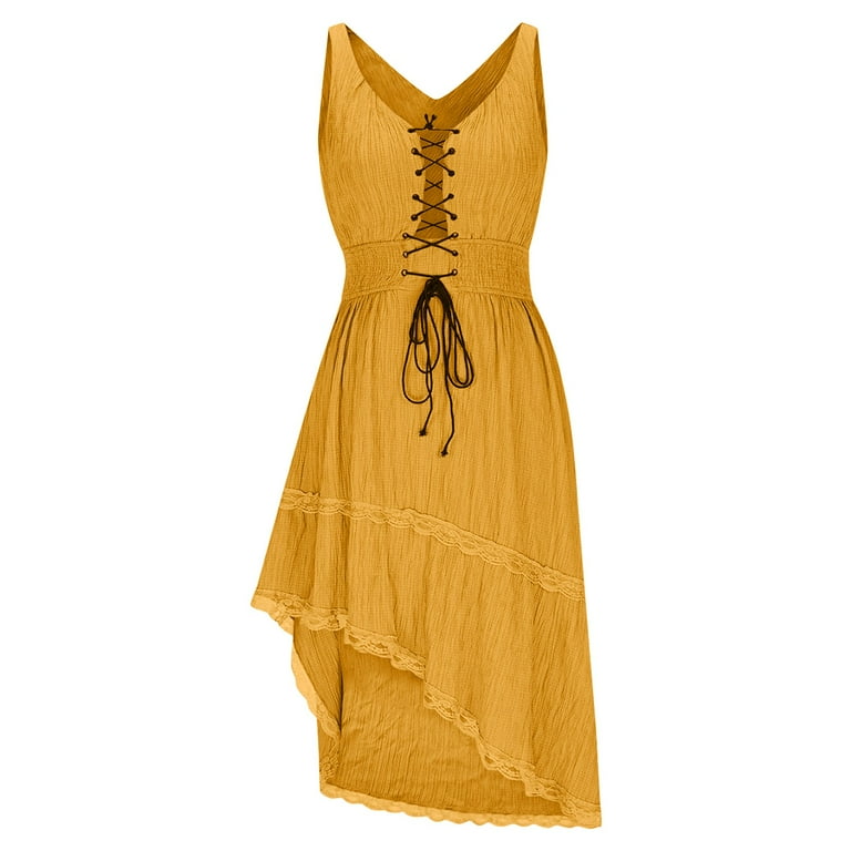 LEKODE Western Cowgirl Dress for Women Vestidos Vaqueros De Mujer Para  Botas Boho Dress for Women Tropical Dresses for Women Western Dress for  Women Formal Dresses Long Dress Yellow L - Walmart.com