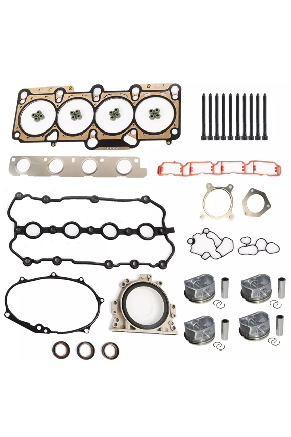 Engine Rebuild Kit Pistons Gaskets Seals for 2005-2008 Audi A4 VW Jetta 2.0 TFSI BWA BPY 06D107066AB