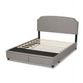thumbnail image 5 of Baxton Studio Larese Light Grey Fabric Upholstered 2-Drawer King Size Platform Storage Bed, 5 of 7