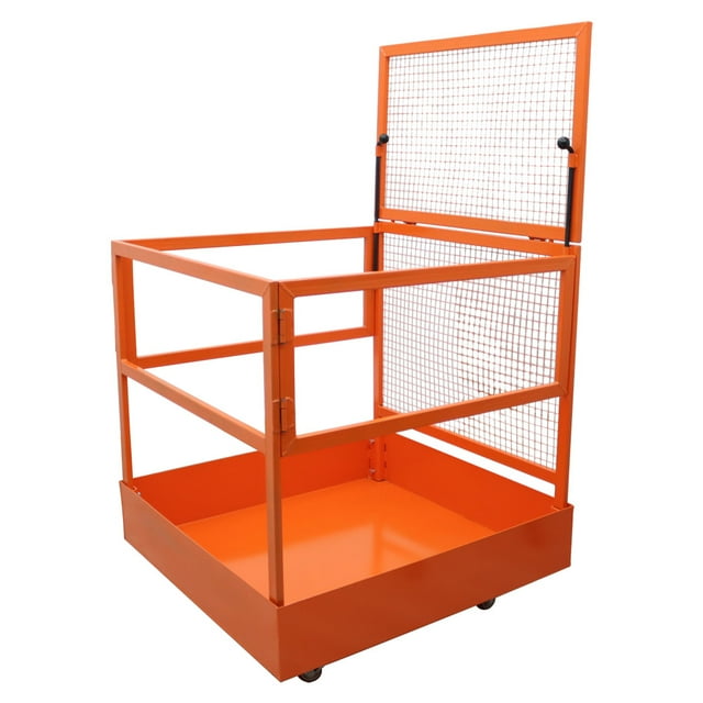 INTBUYING Forklift Safety Cage Work Platform Lift Basket Aerial Fence Rails