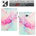 thumbnail image 5 of Smart Case for Samsung Galaxy Tab A 10.1" 2016 Marble Pattern, Premium PU Leather Kickstand Magnetic Wallet Folio Flip Auto Sleep / Wake Case with Card Slots & Elastic Band & Pencil Holder, F, 5 of 5