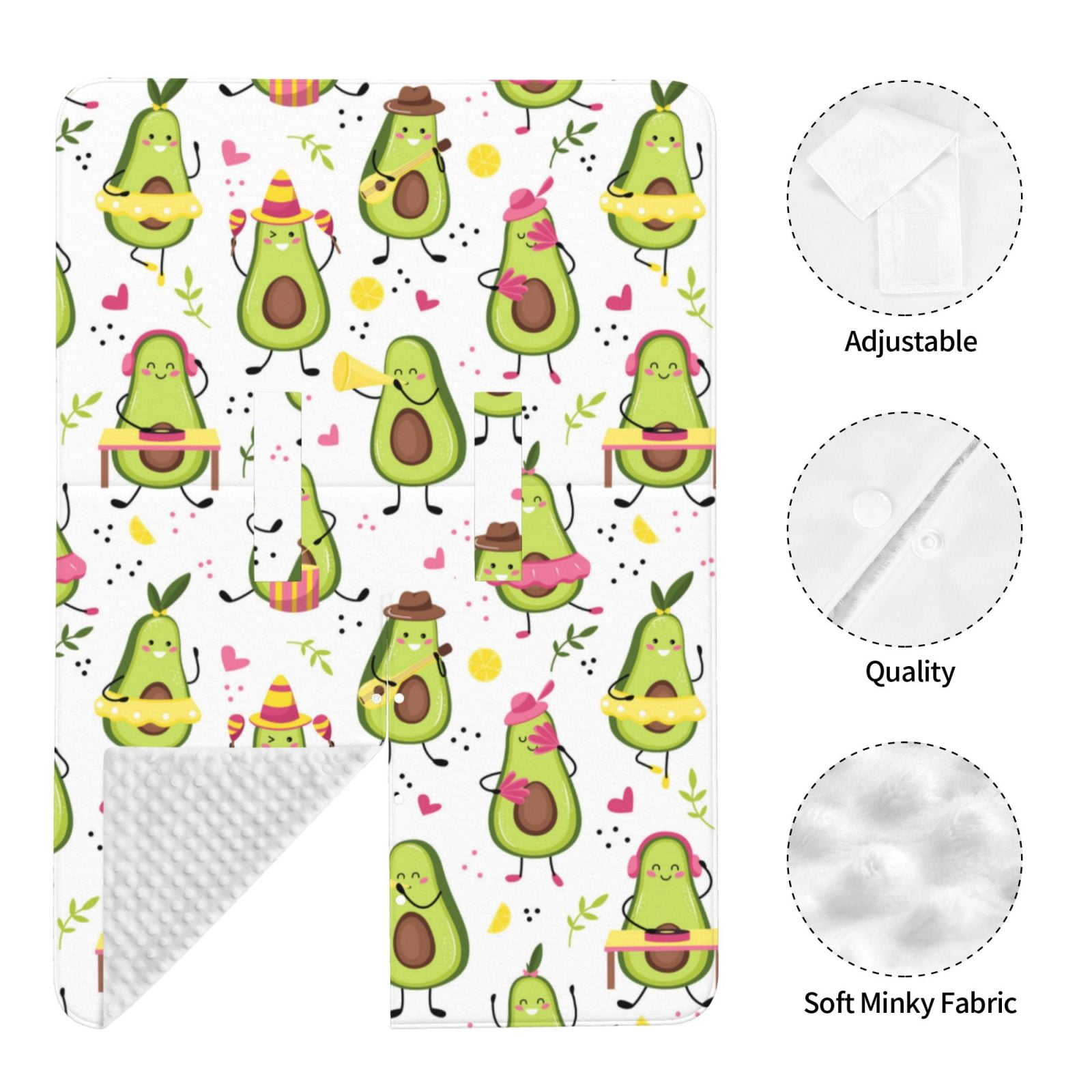 Naloa Avocado Playing Music Baby Car Seat Cover, Breathable Baby Carrier Cover, Multiuse Baby Carrier Cover & Nursing Breastfeeding Cover