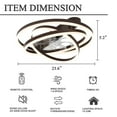 thumbnail image 4 of Oaks Aura 24 inch DIY Shape Low Profile Ceiling Fan Smart App Control Remote 6-Speed DC Motor Ceiling Lighting, 4 of 9