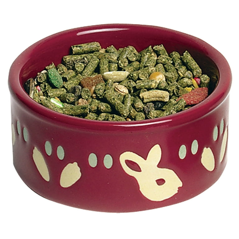 Kaytee Paw-Print Petware Bowl Bunny, Rabbit Food or Water Dish