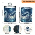 thumbnail image 5 of Yayeee 2 Pack Qtip Holder Bathroom Cotton Swab Canister with Lid Clear Dispenser Set, Night Floating Whale, 5 of 6